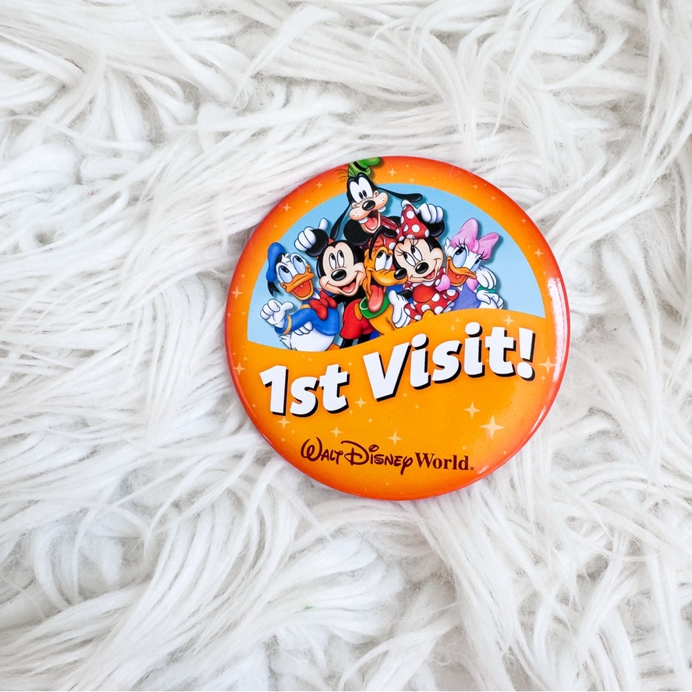 Disney Parks Walt Disney World 1st Visit Button Mickey & Friends